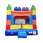 Pogo Commercial Inflatable Bounce House Jumping Bouncy Castle Blocks Kids Jumper