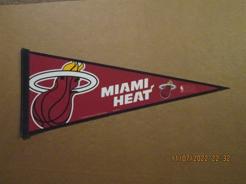 NBA Miami Heat Vintage Circa 2015 Team Logo Basketball Pennant #6 Cover
