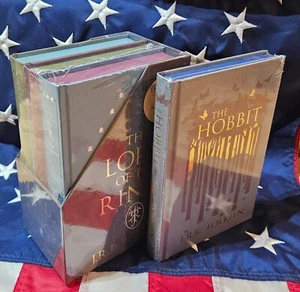 NEW SEALED Lord of the Rings & Hobbit JRR Tolkien Deluxe Box Set Hardcover - Picture 1 of 17
