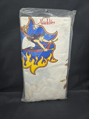 Mantel de cumpleaños vintage Disney Aladdin 54x88 NUEVO SELLADO playa Foto 1 de 3