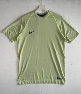 Nike Dri Fit T-Shirt Herren Gr. L Grün Gelb Sport Gym Fußball Laufen Top - Bild 1 von 8