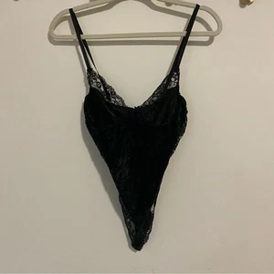 Empire Intimates Vintage Velvet and Lace Bodysuit - Picture 1 of 9