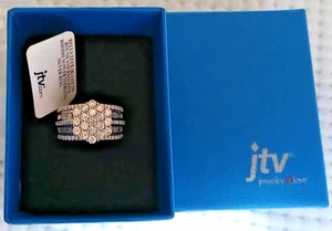 JTV Belle Luce Ring rund & Baquette simuliert, Rhodium über Sterlingsilber S8 - Bild 1 von 6