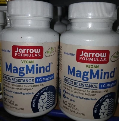Jarrow Formulas Vegan MagMind, Stress Resistance 60 X 2 = 120 Capsules Exp 8/25+ - Image 1 of 3