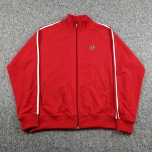Fred Perry Jacke Herren Extra Large Rot Weiß Trainingsanzug Oberteil Freizeit Mod Ska Retro - Bild 1 von 10