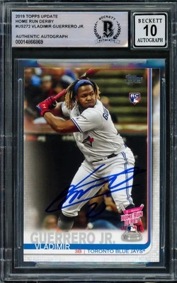 Vladimir Guerrero Jr. Auto 2019 Topps Update RC US272 Blue Jays Auto 10 Beckett - Image 1 of 2