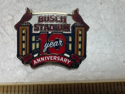 St Louis Cardinals Logo Busch Stadium 10th Anniversary Collector Pin - Image 1 of 4