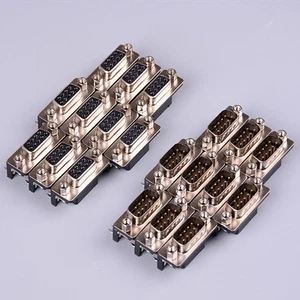 10Pcs/Lot Db-9 Db9 Male Female Pcb Mount,Dr-9S Pcb Connector,Rs232 Connectorx-va - Afbeelding 1 van 12