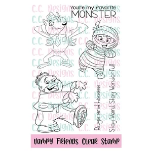 C.C. Designs, clear stamp, Vampy Friends - Picture 1 of 1