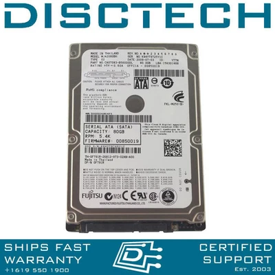 Fujitsu MHW2080BS SATA Hard Drive 2.5in - Image 1 of 2