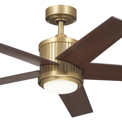 Kichler Lighting 300048NBR Brahm Indoor Ceiling Fan Natural Brass - Image 1 of 4