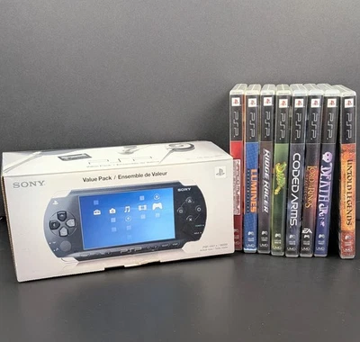 Sony PSP-1001K Value Pack Works w/OEM charger needs battery 32MB +8 games READ! - Image 1 of 4