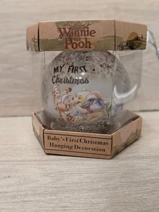 winnie the pooh 1st christmas large glitter Bauble Hanging decoration primark - Picture 1 of 11
