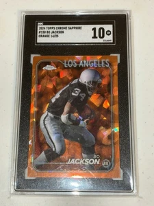 2024 Topps Chrome Sapphire Bo Jackson #150 Orange /25 SGC 10 GEM MINT - Picture 1 of 2