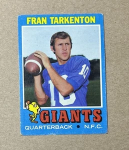 1971 Topps Football Fran Tarkenton New York Giants Card #120 - Picture 1 of 2