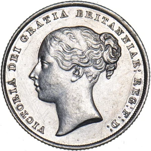 1844 Shilling - Victoria British Silver Coin - Very Nice - Picture 1 of 2