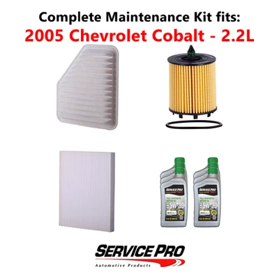 2005 Chevrolet Cobalt 2.2L Complete Air, Oil & Cabin Filter Kit (5W-30) Foto 1 de 4