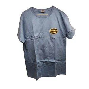 Drink Double Cola Retro Graphic T-Shirt  Hanes Authentic  M  Blue - Picture 1 of 5