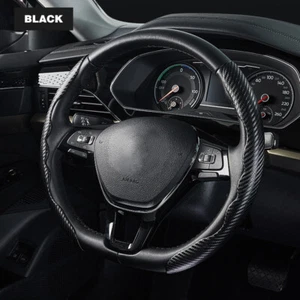 Pair Carbon Fiber Car Steering Wheel Booster Non-Slip Cover Trim Accessories - Foto 1 di 14