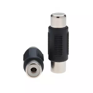 2 Pcs RCA Female to Female Jack Mono Phono AV Audio Adapter Convertor Coupler - Picture 1 of 5
