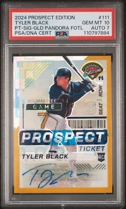 TYLER BLACK RC 3/5 GOLD PSA DUAL GRADE, CARD 10, AUTO 7. PANINI PROSPECT EDITION - Bild 1 von 2