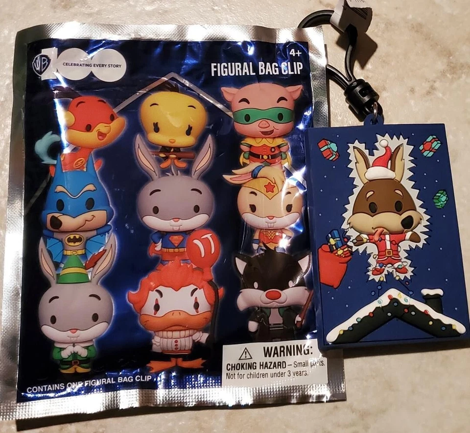 Monograma WB 100º Mochila Clipe Loney Tunes Wile E Coiote Férias de Natal - Imagem 1 de 1