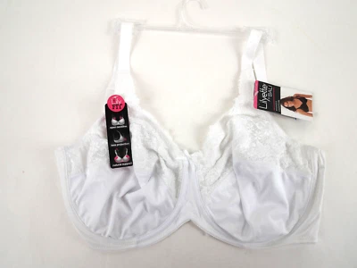 Lilyette Comfort Lace Minimizer Underwire Bra 34DD NEW White - Image 1 of 4