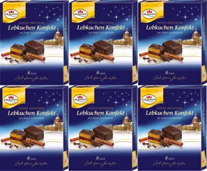 Dr. Quendt 6 x 130g Lebkuchen Konfekt mit feiner Gewürznote MHD: 05/06/2025 - Bild 1 von 1