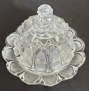 Antique EAPG US Glass Co. #15004 Barred Oval Pattern Butter Dish ca. 1892 - Picture 1 of 8