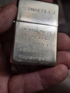 Zippo Lighter 1966 VIETNAM hand Engraved  Used Cond. No Box