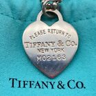 Tiffany & Co. Return to Tiffany Herzschild Kugelkette Halskette 34" silber 21,5 g