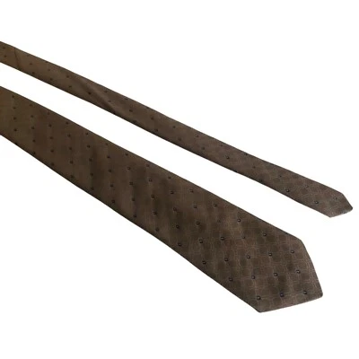 Corbata Enviado Marrón Azul Diamante Para Hombre Corbata De Colección Oficina Trabajo Formal Papá Regalo Foto 1 de 4