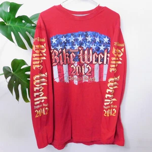 Bike Week Long Sleeve Shirt Red 71st Annual Daytona Beach 2012 Don't Tread 2XL - Picture 1 of 8