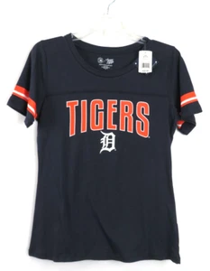 Womens MLB Detroit Tigers Short Sleeve Shirt Size M Navy Blue NWT - Picture 1 of 5