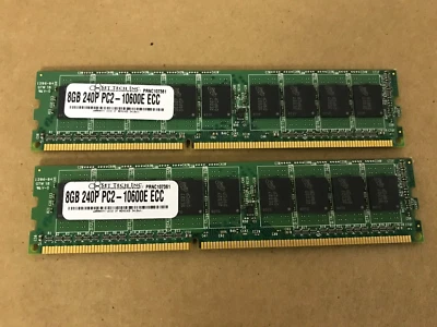 16GB (2x 8GB) DDR3 PC3-10600E ECC UDIMM Memory RAM for Dell PowerEdge T110 ii - Image 1 of 2