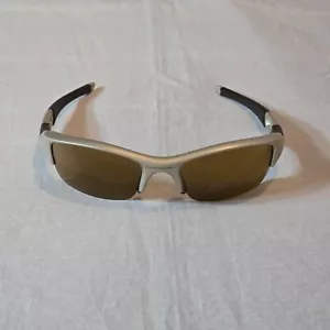 Vintage Y2K Oakley Sunglasses Flak Jacket 1.0 Silver Frame (missing logo) - Picture 1 of 13