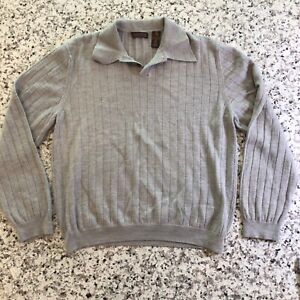 Lord & Taylor Men's XXL Woolmark Merino Wool Made In Italy Collared Sweater