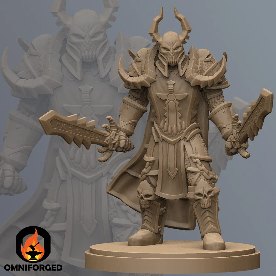 Darion Mograine Warcraft Death Knight Miniature 3D Printed Figure - Image 1 of 1
