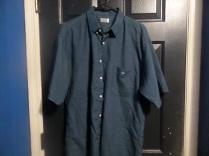 Lacoste Men's Blue Button Down Regular Fit Short Sleeve Checkered Shirt Size 44 - Picture 1 of 5