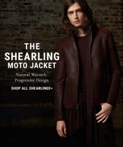 4298 $ brandneu John Varvatos Lammfell Moto Backzip Jacke USA 38 EU 48 - Bild 1 von 14