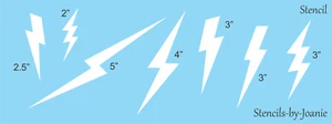 Lightning Bolt Stencil Variety Strike Custom Nature Signs Shoes Thunderstorm Art - Picture 1 of 8