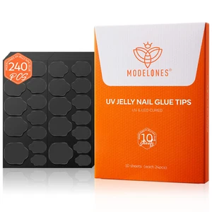 Nail Adhesive Tabs 240Pcs - UV Jelly Nail Glue Stickers for Press on Waterproof - Picture 1 of 7