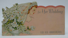 Vintage Ray Paul, Cleveland Clothier Advertising Diecut w/ Bride on Wedding Day