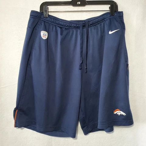 Nike Denver Broncos Shorts Men's XXL NFL Football Blue Player issued Kupper Cover