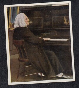 Vintage 1934 Trade Card of Hungarian Composer & Violinist FRANZ LISZT