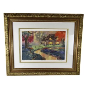 Golden Stream Andrew Warden signiert LE 735/750, gerahmt 31x25 Kunstdruck Cottage - Bild 1 von 19