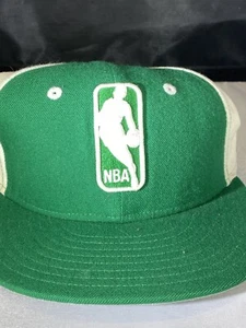 New Era fitted NBA Logo Boston Celtics Hat . Size 7 1/8 Green & White - Picture 1 of 6