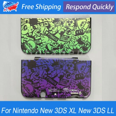 For New Nintendo 3DS XL/LL Splatoon 3 Edition A & E Protective Shell Case Cover - Image 1 of 4