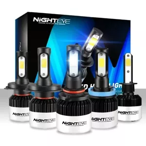 H7 LED Headlight NIGHTEYE 72W 9000LM Bulbs Kit 6500K White Canbus Error Free x2 - Picture 1 of 11
