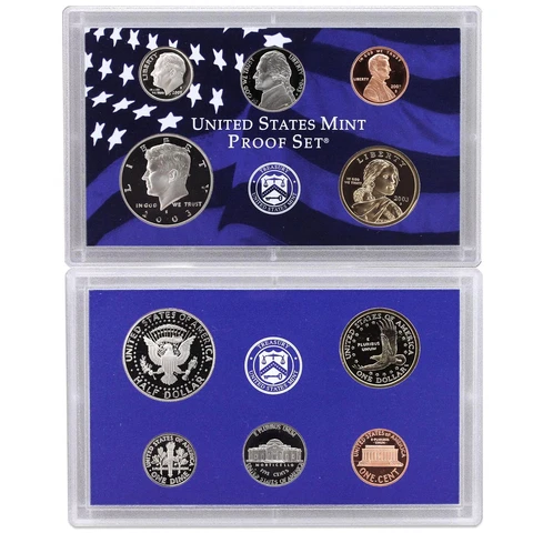 2003 S Partial Proof Set Kennedy Dime Nickel Cent Dollar CN-Clad US Mint 5 Coins Cover